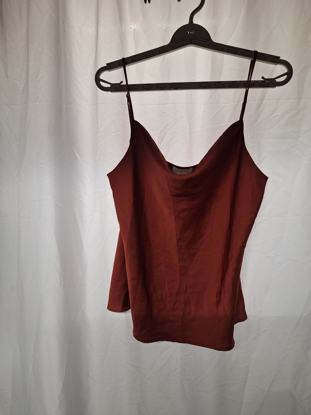 LOFT Rust Brown Satin Cami